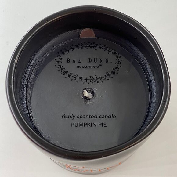 Rae Dunn Black Happy Halloween Candle Pumpkin Pie - Picture 7 of 8